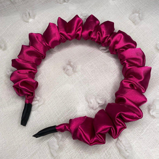 FUCHSIA SCRUNCHY HEADBAND