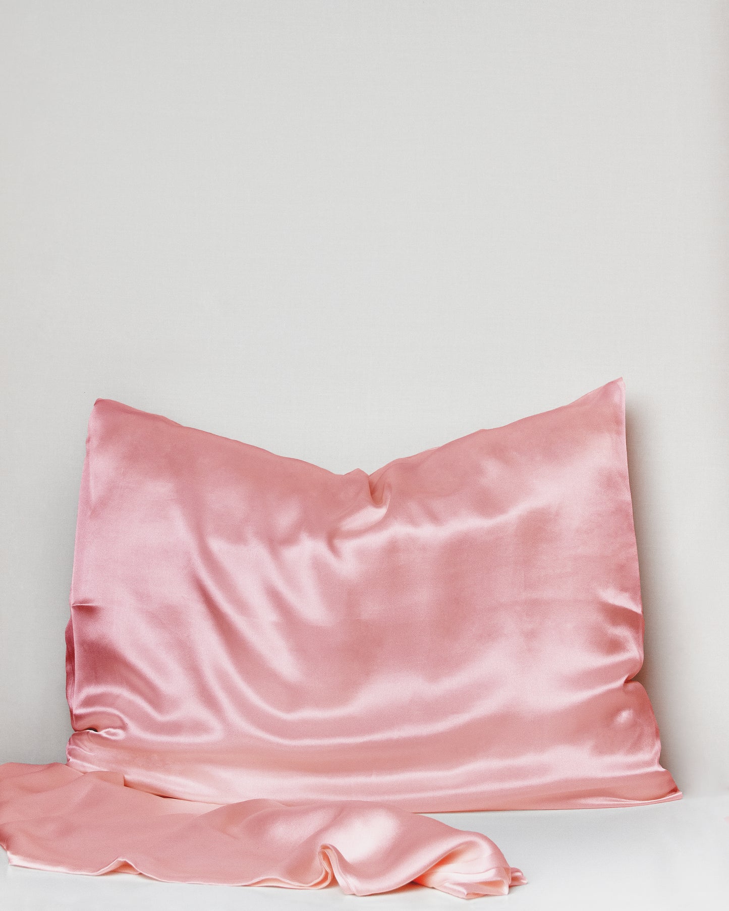 PINK SILK PILLOWCASE