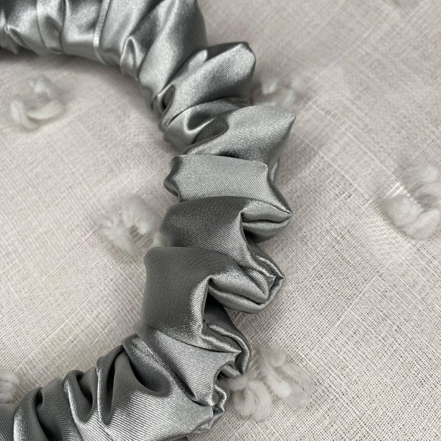 SILVER SCRUNCHY HEADBAND